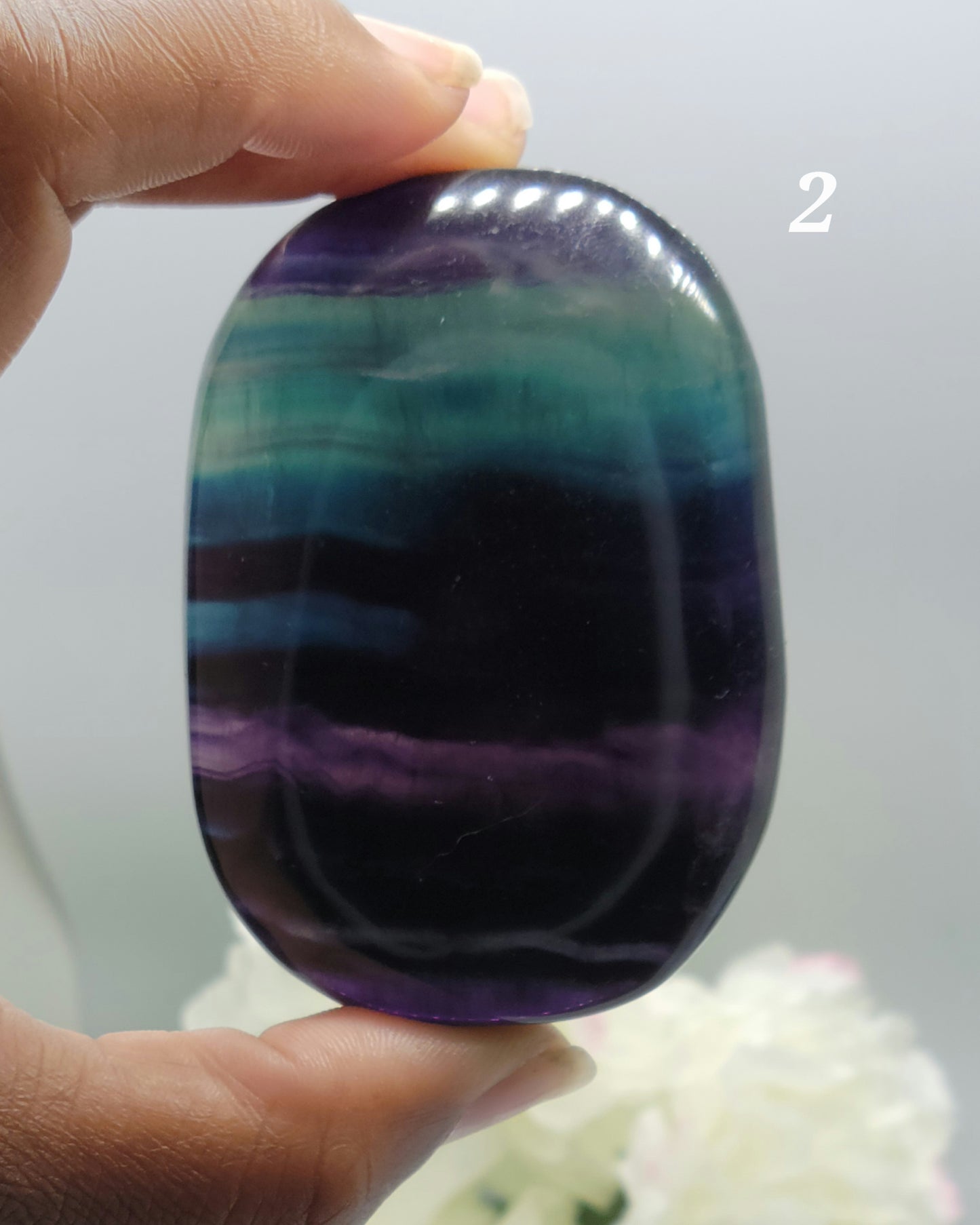 High Quality Fluorite Palm stones