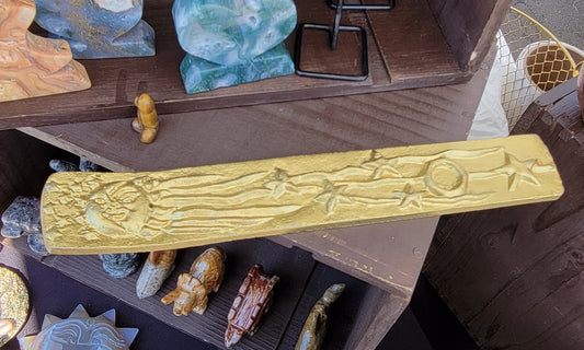 Sun Moon Stars incense burner