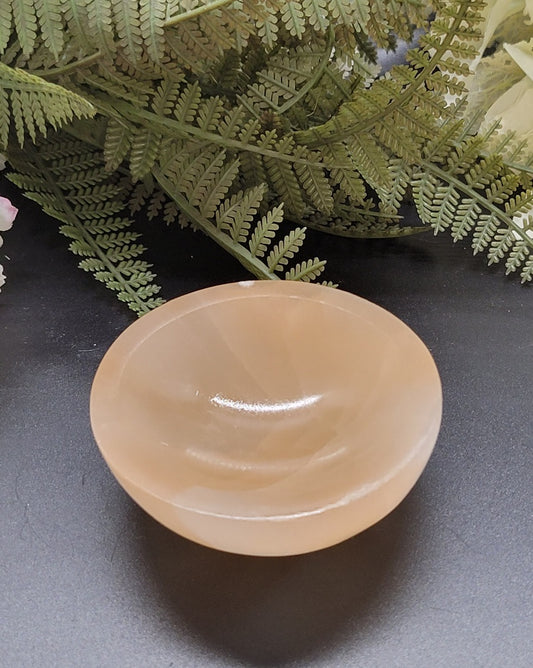 Peach Selenite bowls