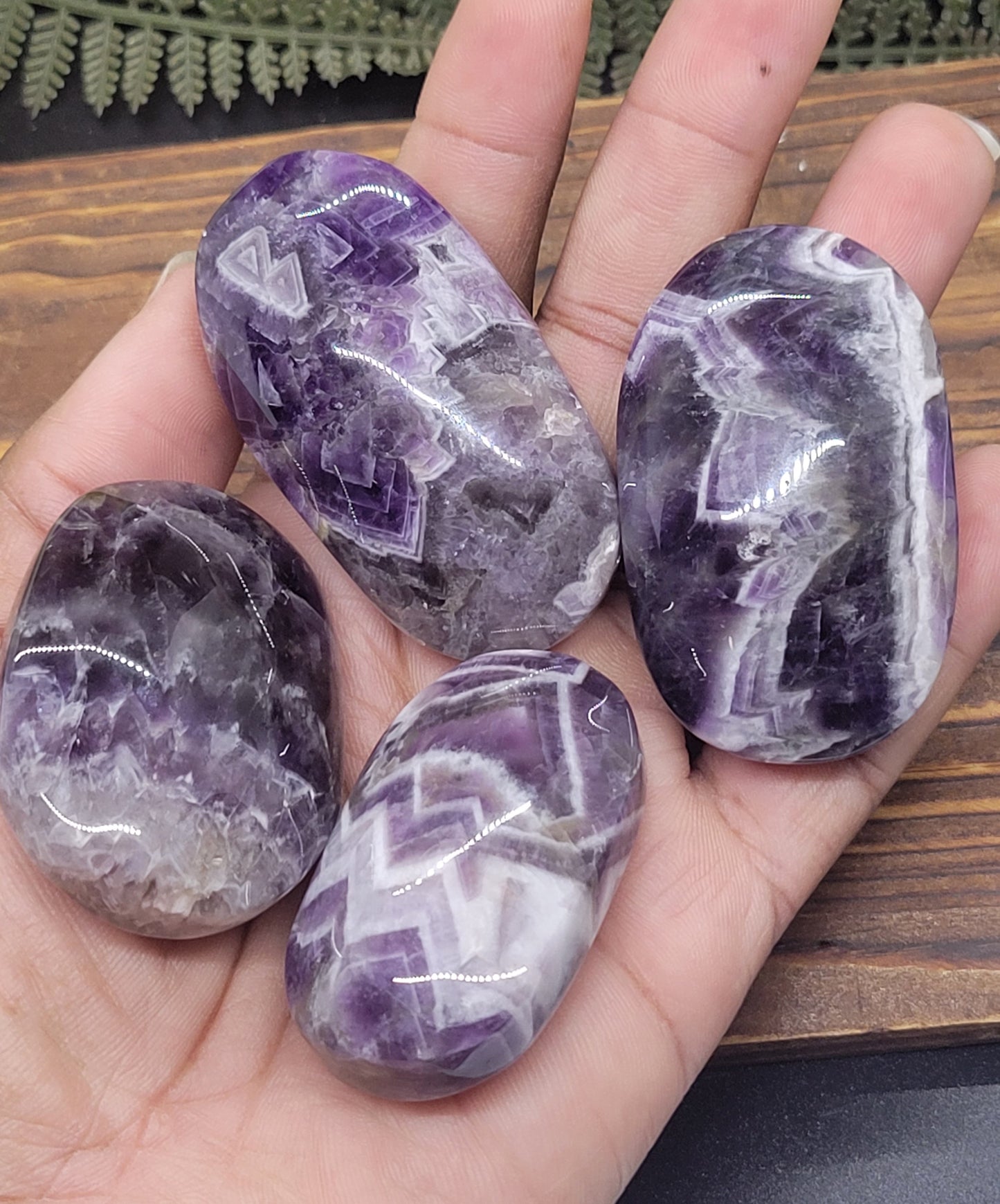 Dream Amethyst Palm Stones