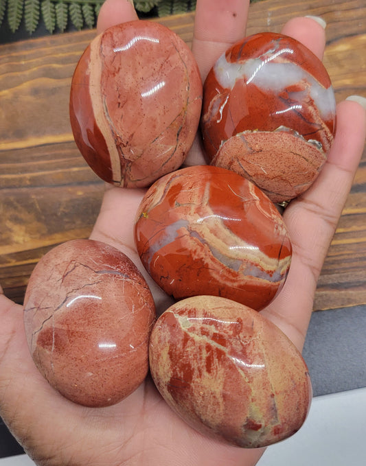 Red Jasper Palm Stones