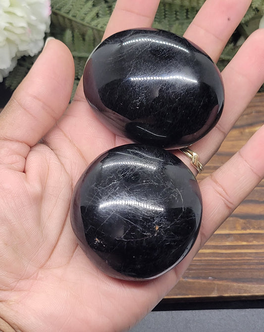 Black Tourmaline Palm Stones