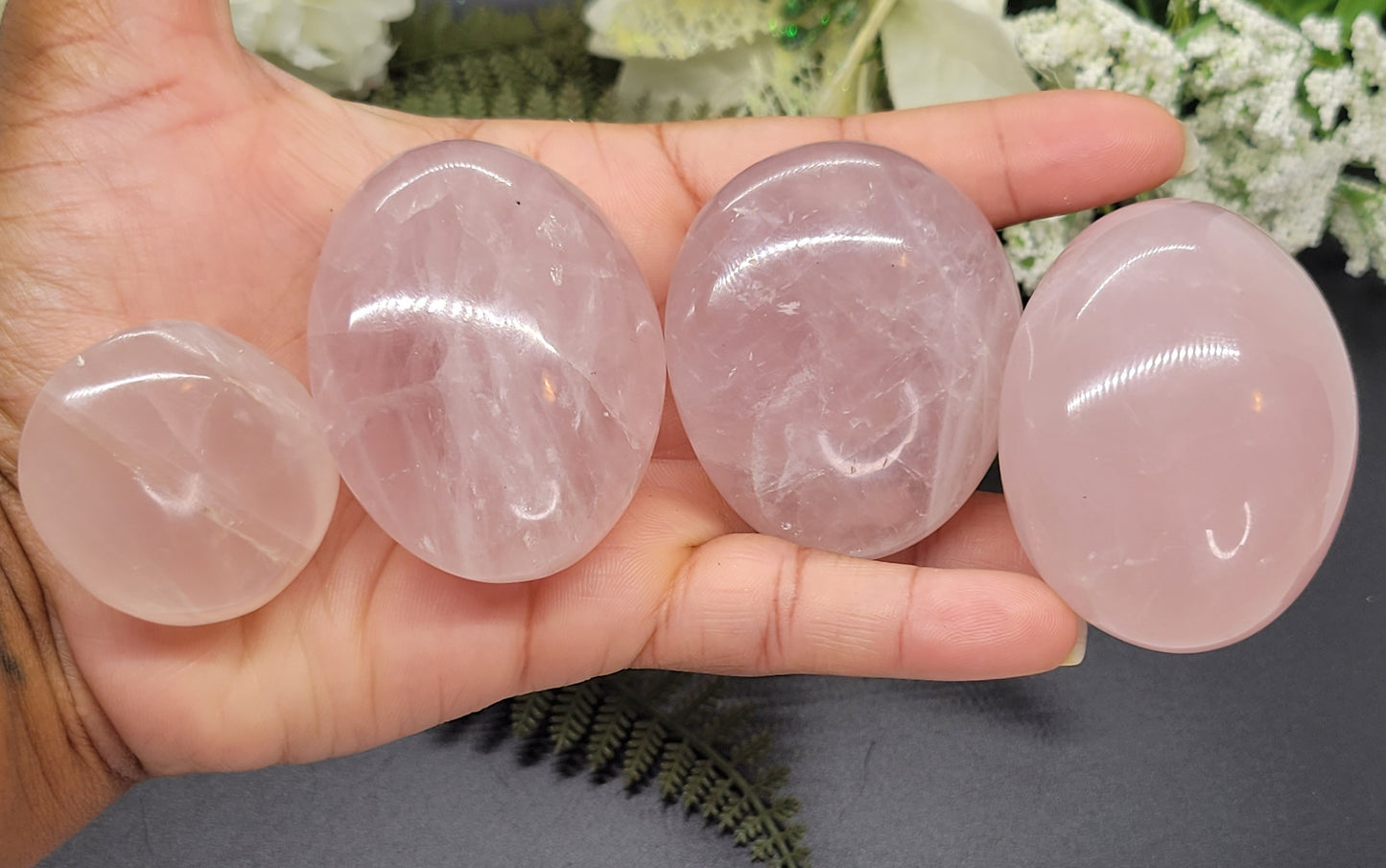 Rose Quartz Palm Stones